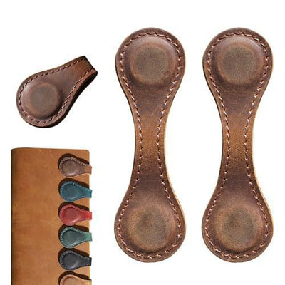 Magnetic Bookmarks Genuine Leather Set of 2
