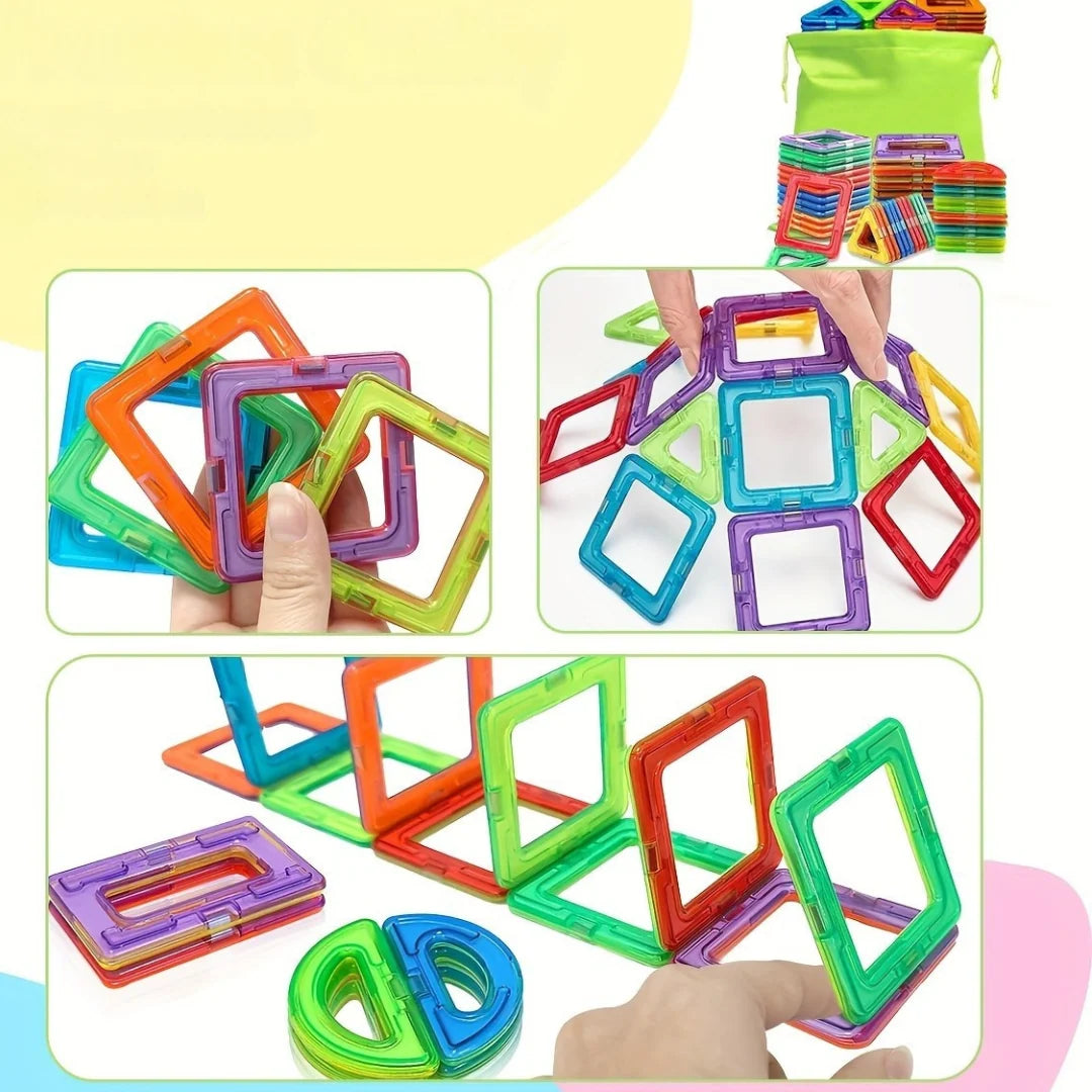 Magnetic Building Set Multicolored 48-68 Pieces