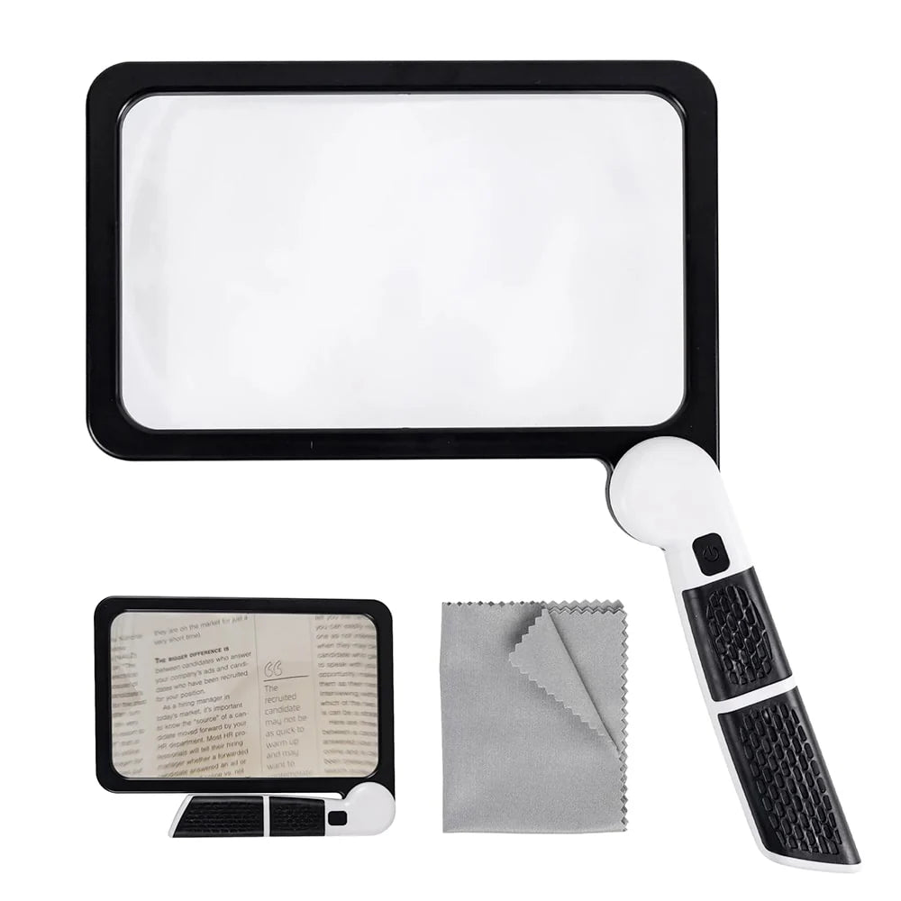 Magnifying Glass 5X Dimmable LED Lighting Foldable Design