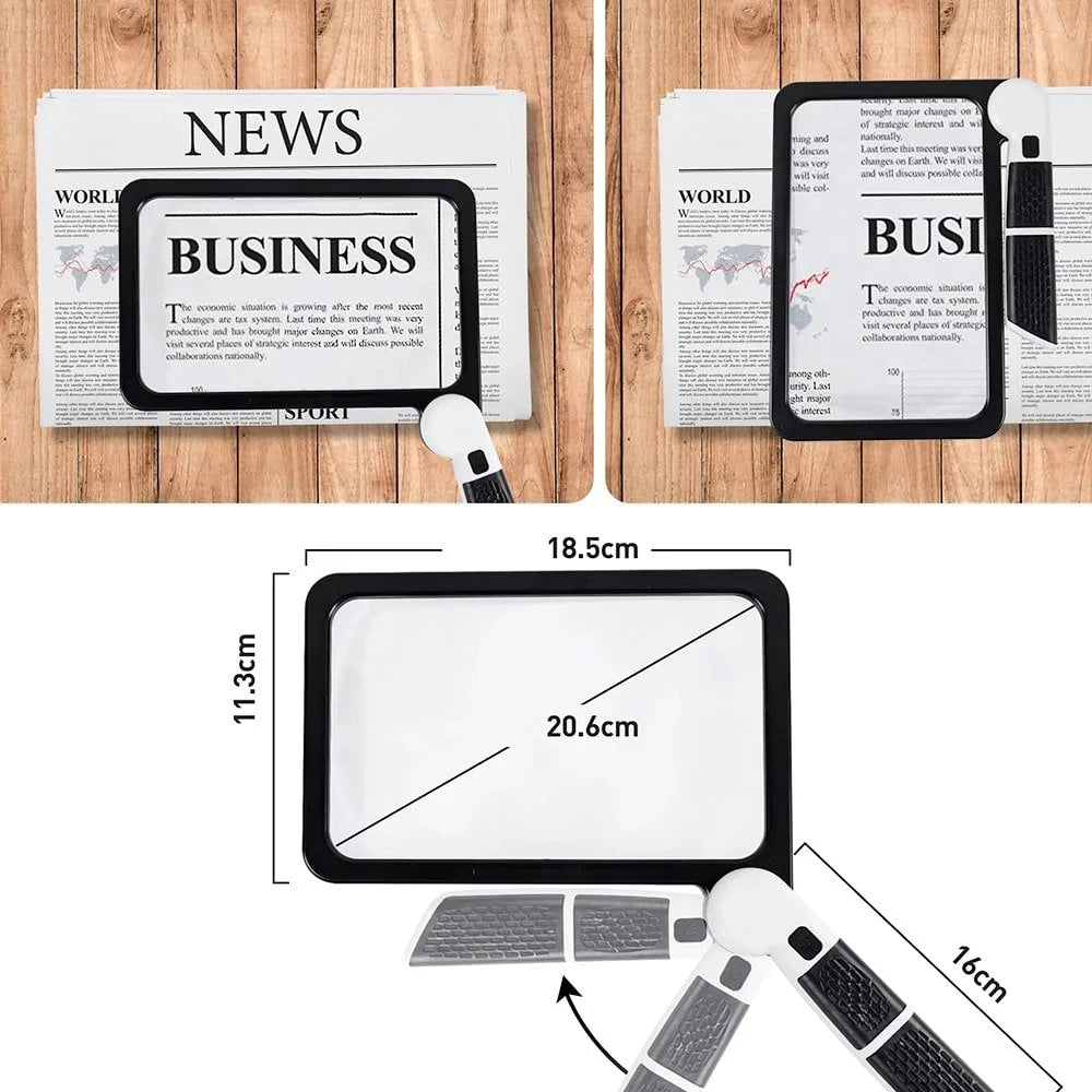 Magnifying Glass 5X Dimmable LED Lighting Foldable Design