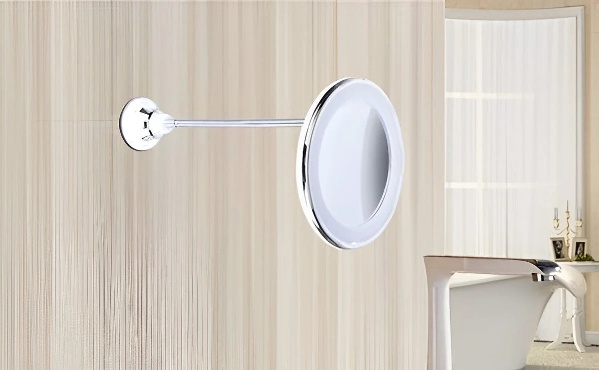 Makeup Mirror 10x Magnification LED Lighting Suction Base