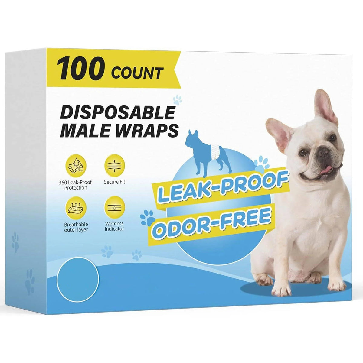Male Dog Belly Band Leakproof Absorbent Wetness Indicator