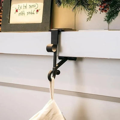 Mantel Stocking Holder Dual Hook Clamp 20 lb Capacity