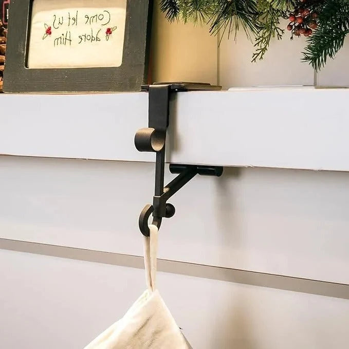 Mantel Stocking Holder Dual Hook Clamp 20 lb Capacity