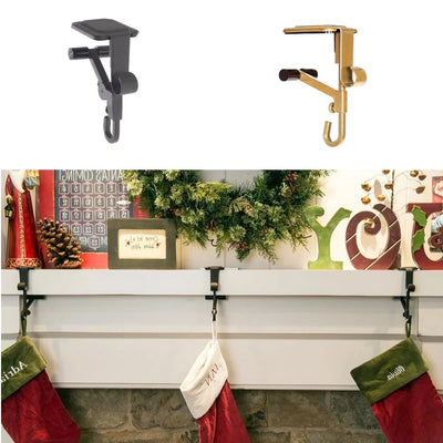 Mantel Stocking Holder Dual Hook Clamp 20 lb Capacity
