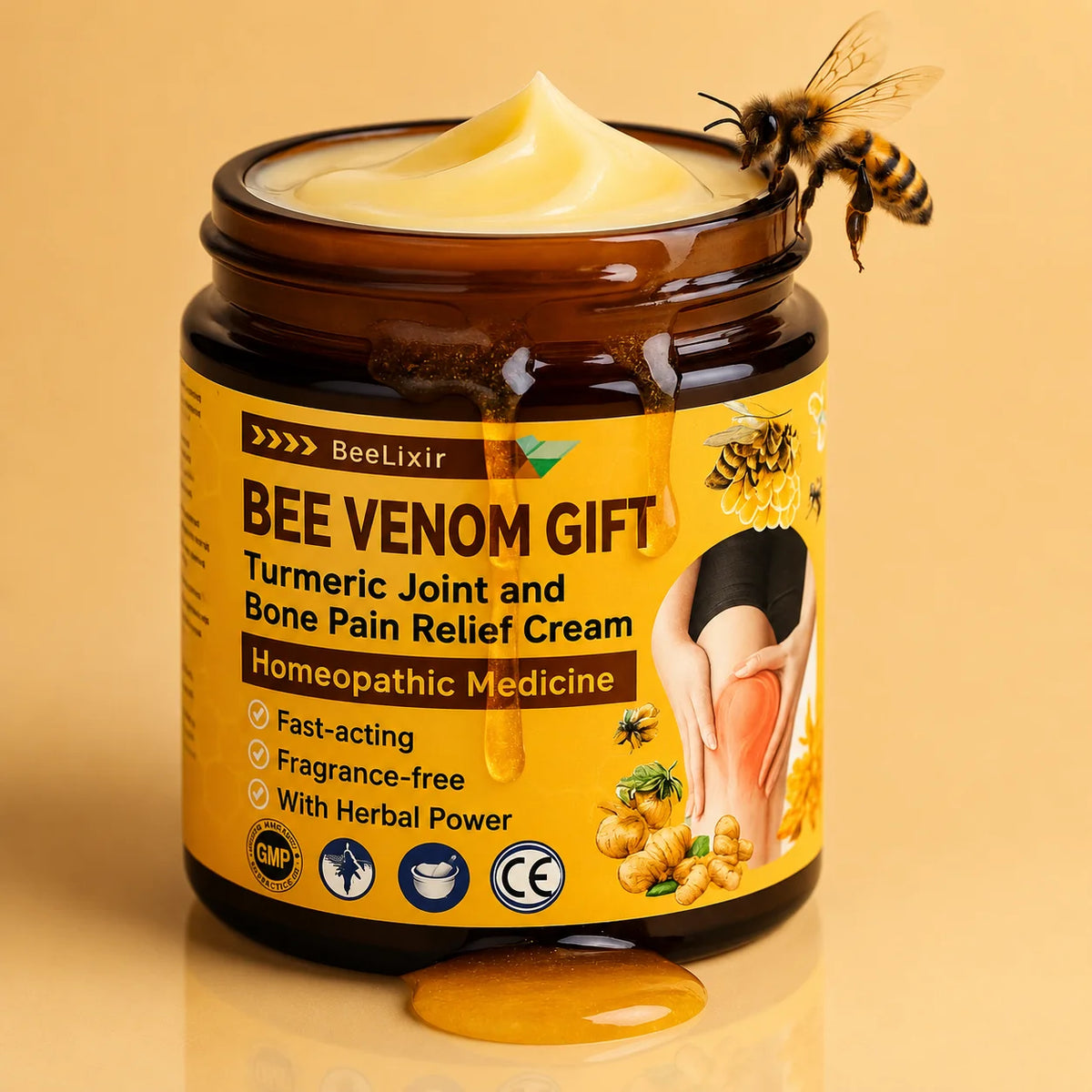 Massage Balm Warming Bee Venom & Turmeric Fast Absorbing