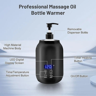 Massage Oil Warmer 360-Degree Heating Digital Temperature Control