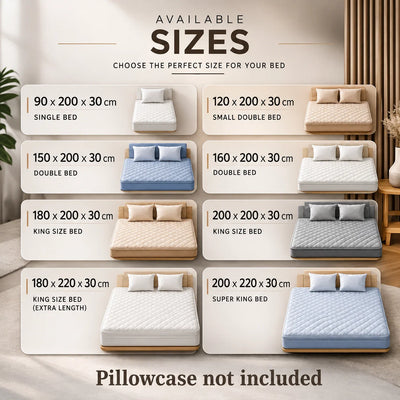 Mattress Protector Quilted Waterproof Fitted