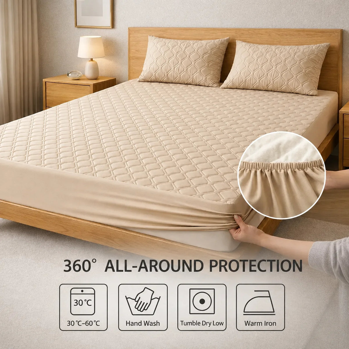 Mattress Protector Quilted Waterproof Fitted