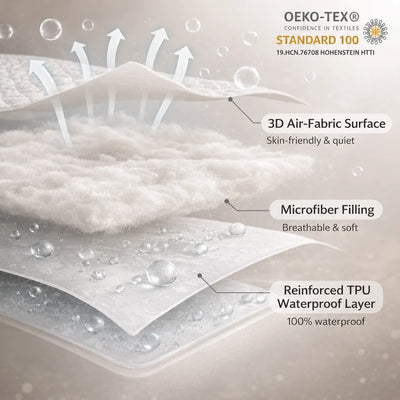 Mattress Protector Quilted Waterproof Fitted