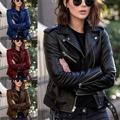 Men's Biker Jacket Full-Grain Leather Tailored Fit