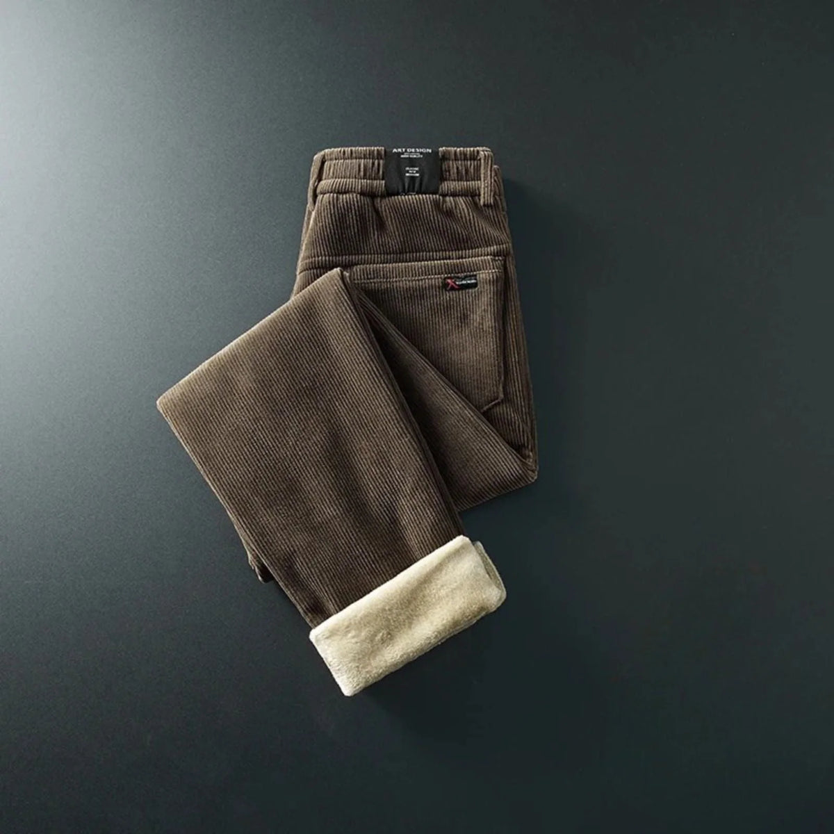 Men’s Corduroy Trousers Fleece-Lined Warmth