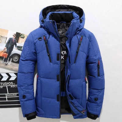 Men's Down Jacket Lightweight Duck Down Removable Hood