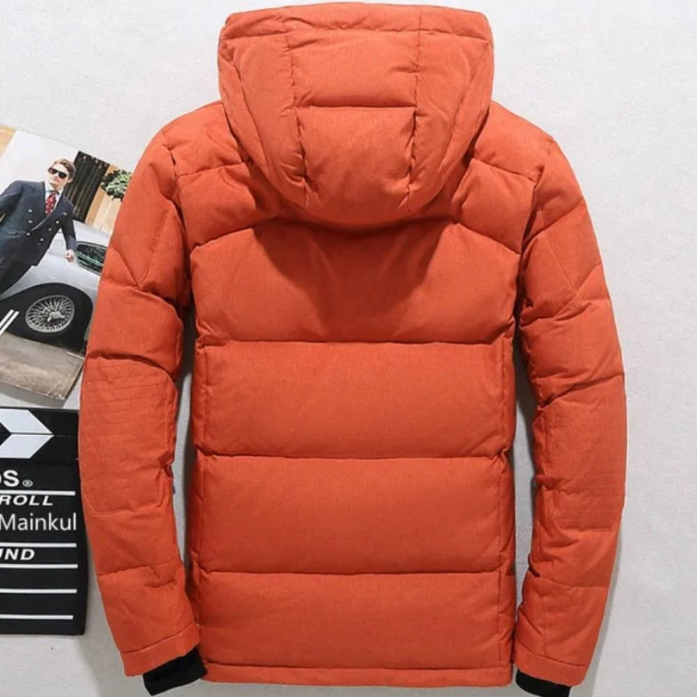 Men's Down Jacket Lightweight Duck Down Removable Hood