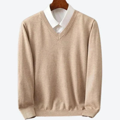 Men's Knit Sweater Soft Warm Round Neck