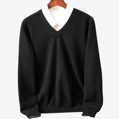 Men's Knit Sweater Soft Warm Round Neck