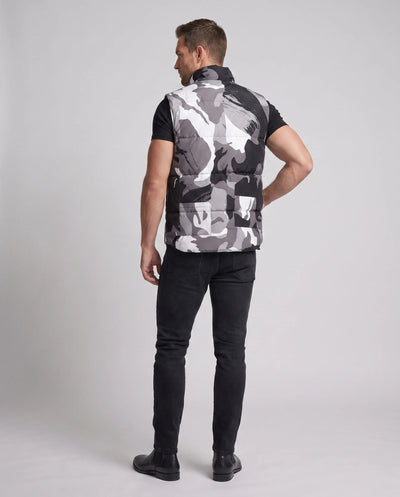 Men's Puffer Vest Insulated Windproof High Stand-Up Collar