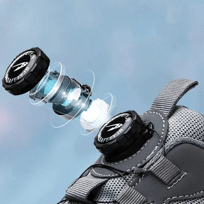 Men's Safety Shoes One-Handed Twist Lock Kevlar Midsole