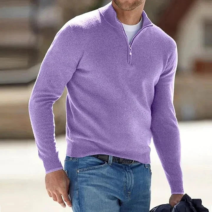 Men's Sweater Cashmere Blend Temperature-Regulating Warmth