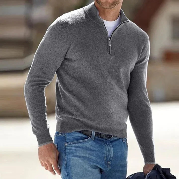 Men's Sweater Cashmere Blend Temperature-Regulating Warmth