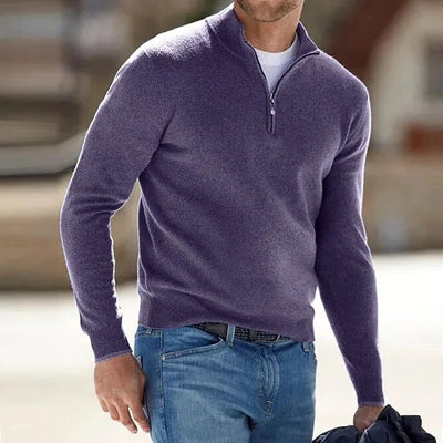 Men's Sweater Cashmere Blend Temperature-Regulating Warmth