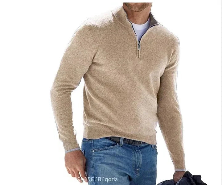 Men's Sweater Cashmere Blend Temperature-Regulating Warmth