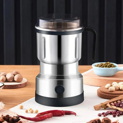 Mini Electric Food Grinder Stainless Steel Blades One-Button Operation