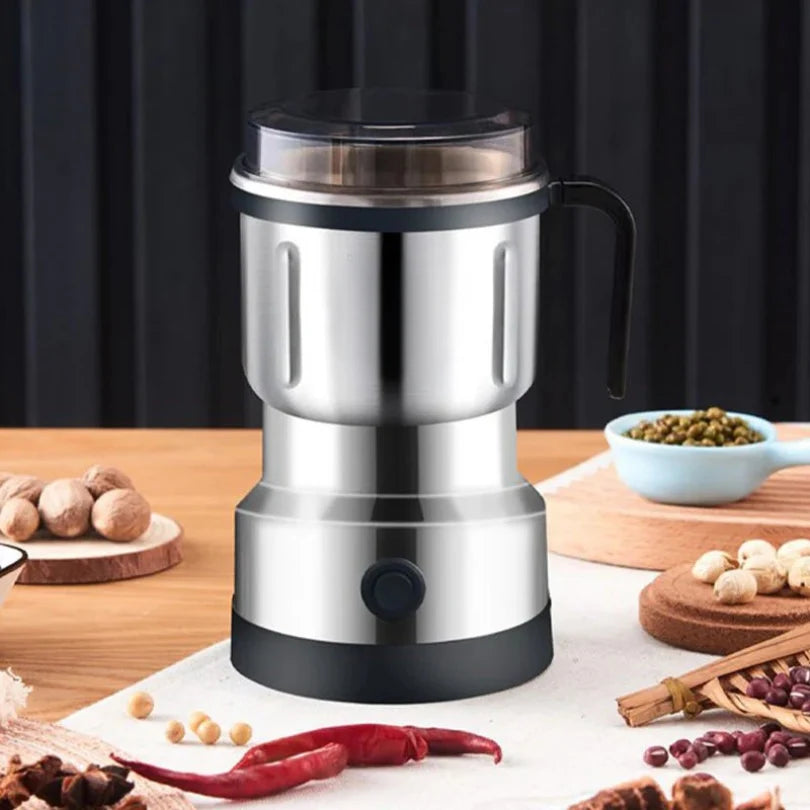 Mini Electric Food Grinder Stainless Steel Blades One-Button Operation
