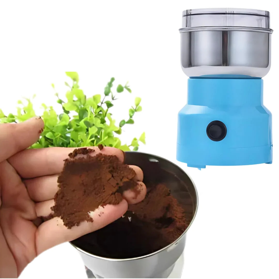 Mini Electric Food Grinder Stainless Steel Blades One-Button Operation