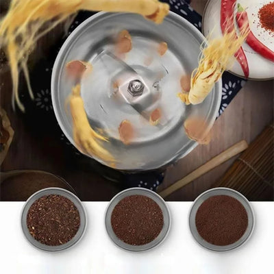 Mini Electric Food Grinder Stainless Steel Blades One-Button Operation