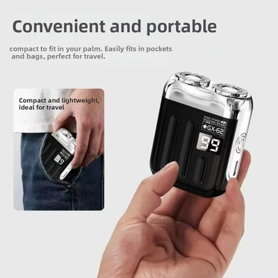Mini Electric Shaver Dual Precision Heads USB Rechargeable