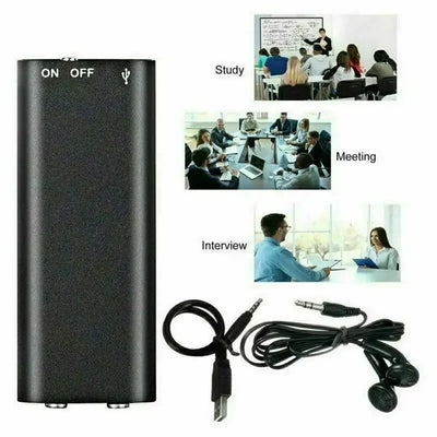 Mini Voice Recorder Voice-Activated Magnetic 13-Hour Battery