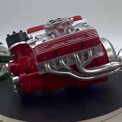 Miniature V8 Engine Kit Gasoline-Powered CNC-Machined Metal With CDI Ignition