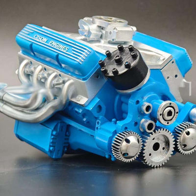 Miniature V8 Engine Kit Gasoline-Powered CNC-Machined Metal With CDI Ignition