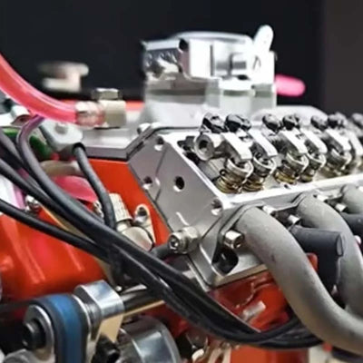 Miniature V8 Engine Kit Gasoline-Powered CNC-Machined Metal With CDI Ignition