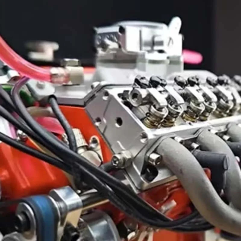 Miniature V8 Engine Kit Gasoline-Powered CNC-Machined Metal With CDI Ignition