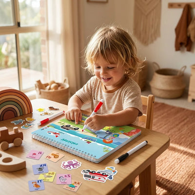 Montessori Activity Book Hands-On Matching Colors & Numbers