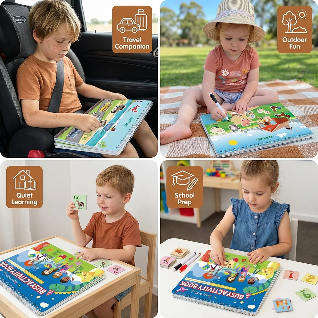 Montessori Activity Book Hands-On Matching Colors & Numbers