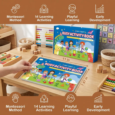 Montessori Activity Book Hands-On Matching Colors & Numbers