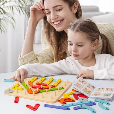 Montessori Puzzle Pegboard & Template Cards