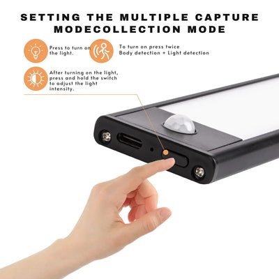 Motion Sensor Light USB Rechargeable Dimmable Magnetic Mount