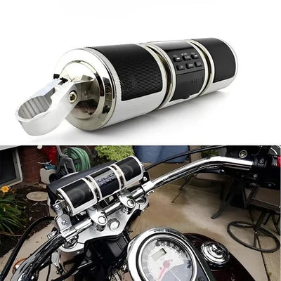 Motorcycle Handlebar Speaker Bluetooth Aux & MicroSD 12V Powered