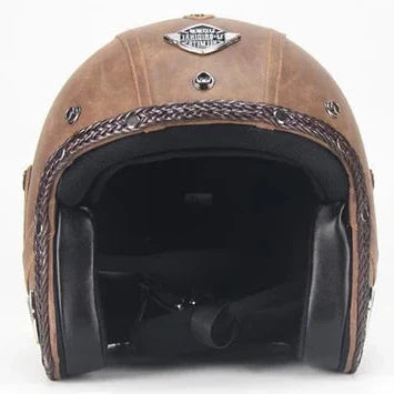 Motorcycle Helmet Lightweight ABS Vintage Style With Retro Goggles