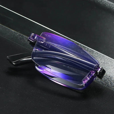 Multifocal Reading Glasses Rimless Lightweight TR90 Anti-Blue Light