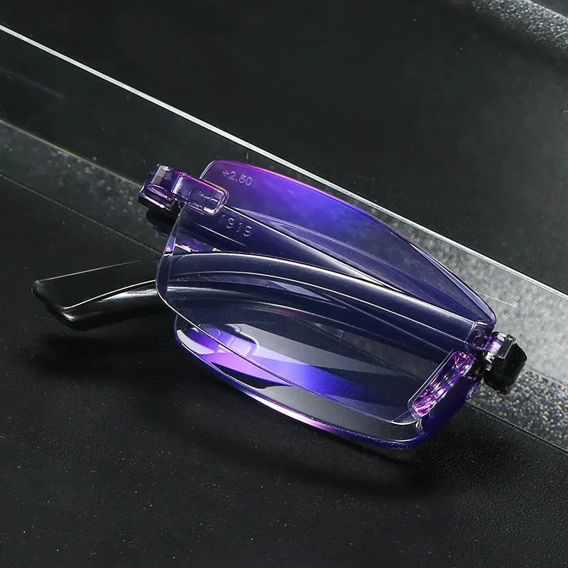 Multifocal Reading Glasses Rimless Lightweight TR90 Anti-Blue Light