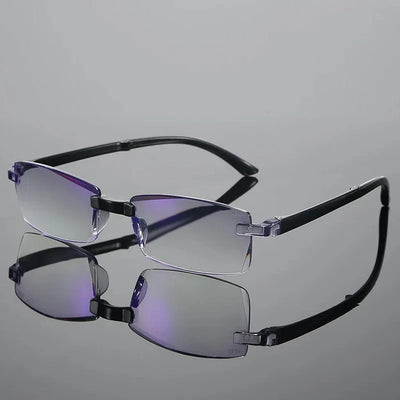 Multifocal Reading Glasses Rimless Lightweight TR90 Anti-Blue Light