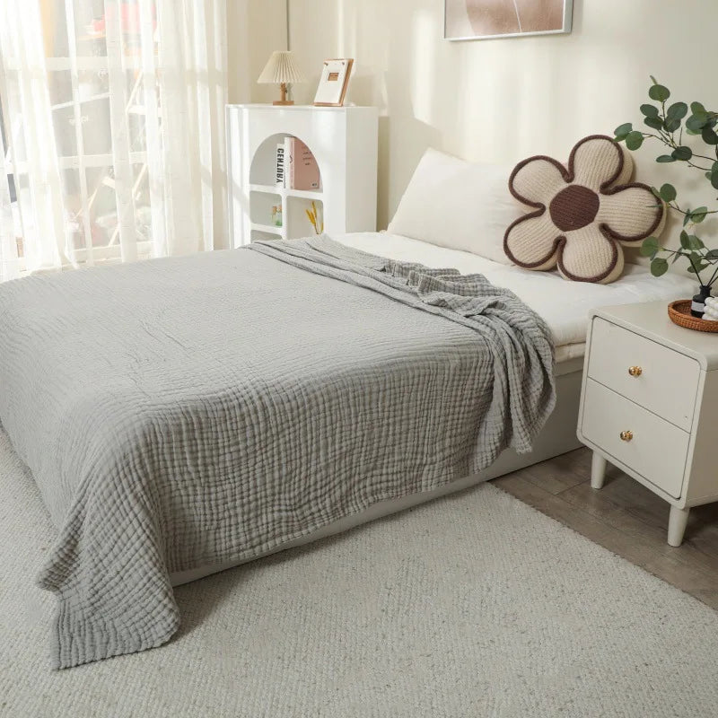 Muslin Throw Blanket Six-Layer Cotton Breathable Moisture-Wicking