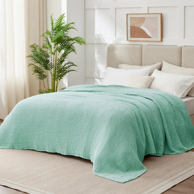 Muslin Throw Blanket Six-Layer Cotton Breathable Moisture-Wicking
