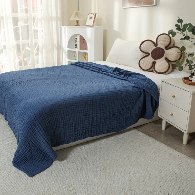 Muslin Throw Blanket Six-Layer Cotton Breathable Moisture-Wicking