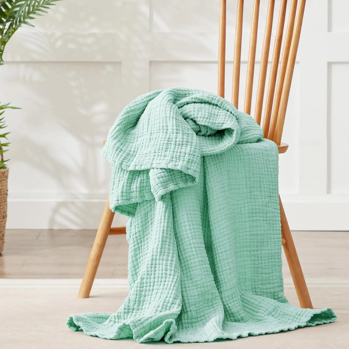Muslin Throw Blanket Six-Layer Cotton Breathable Moisture-Wicking